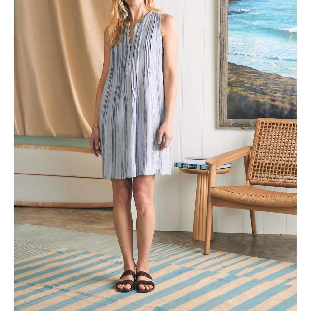 NEW FAHERTY women's isha dress in day lily stripe - Picture 5 of 6